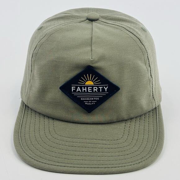 Faherty Brand Mens All Day Weather Green Adjustable Hat - Picture 1 of 5